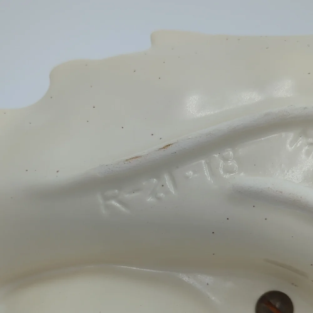 Vintage California Pottery Tidbit Serving Dish Cream with Gold Handle MCM